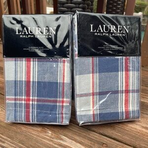 NWT 2 Ralph Lauren EVAN  Euro Shams
